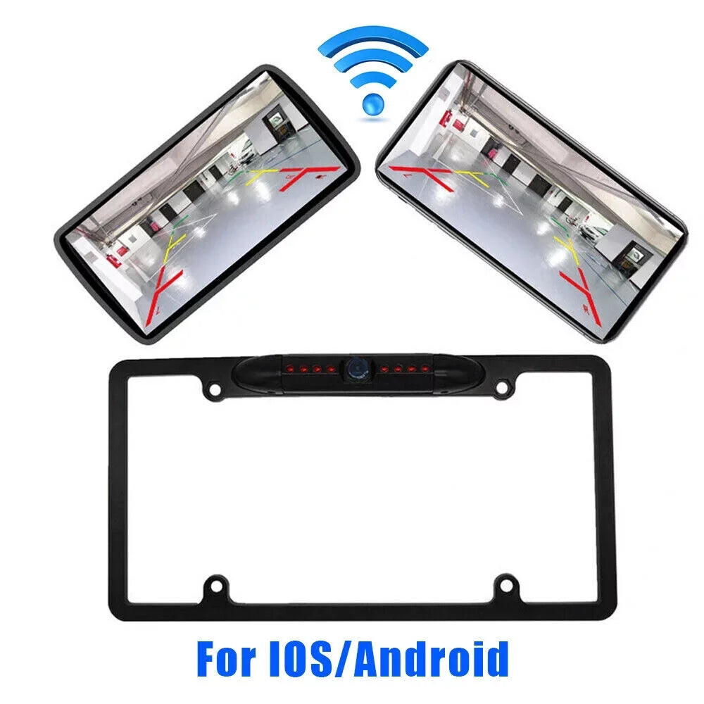 with Night - Camera Rear View License Frame Plate Backup Car Vision