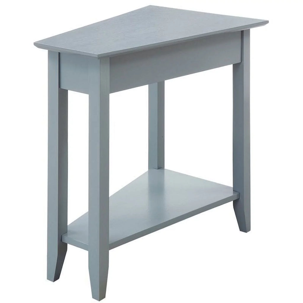 Bottom with Transitional Wood Wedge in Table MDF Pemberly End Gray Row Shelf