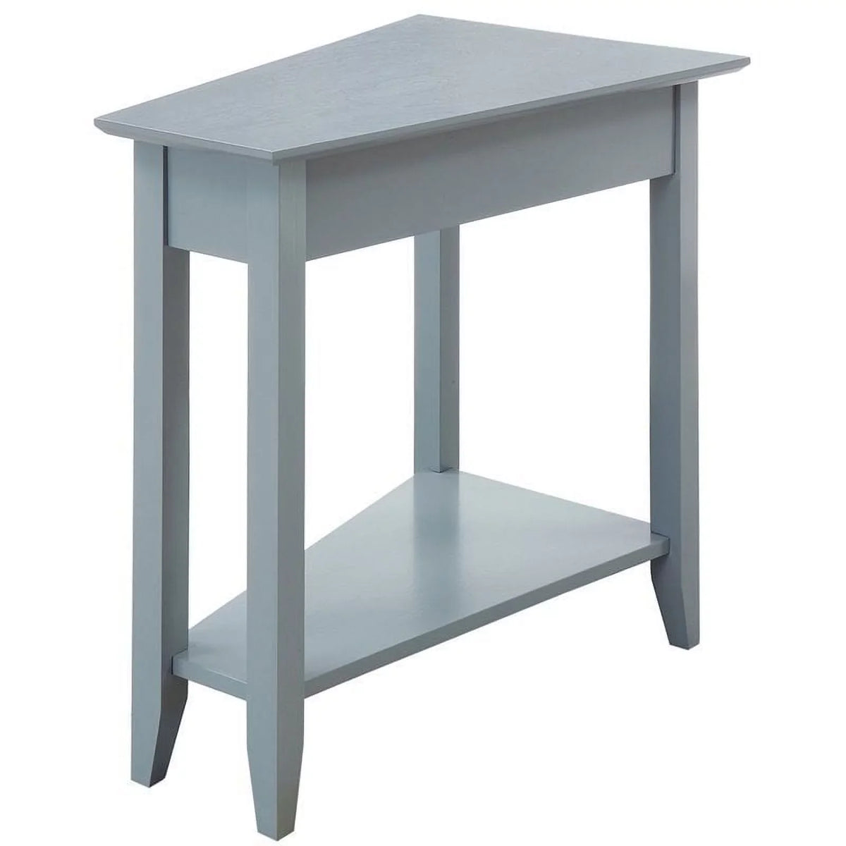 Bottom with Transitional Wood Wedge in Table MDF Pemberly End Gray Row Shelf