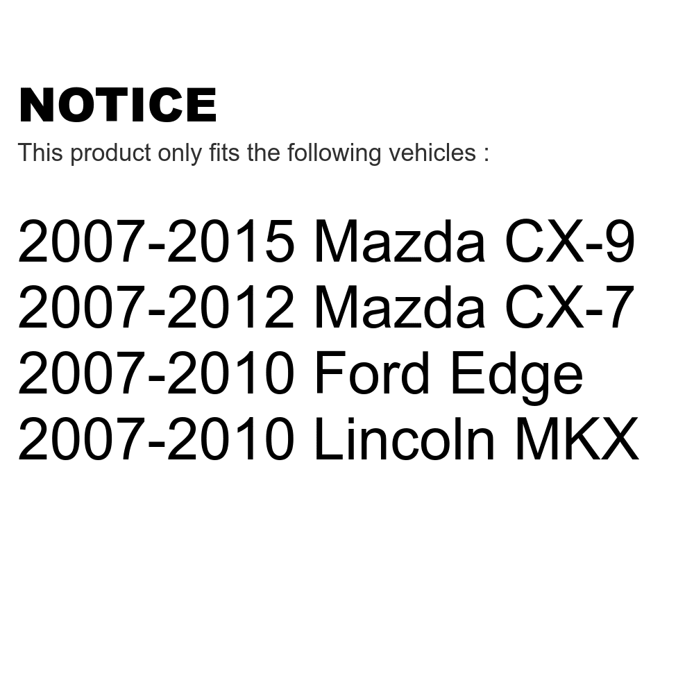 KSM-100095 MKX Brake Front CX-7 Semi-Metallic Lincoln Ford Kit Pads Mazda Rear CX-9 For Edge