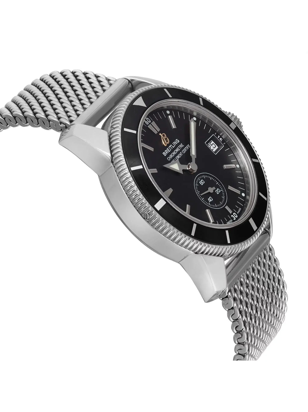 Steel Breitling Mens SuperOcean A3732024-B869SS Heritage Watch Black Dial 38mm