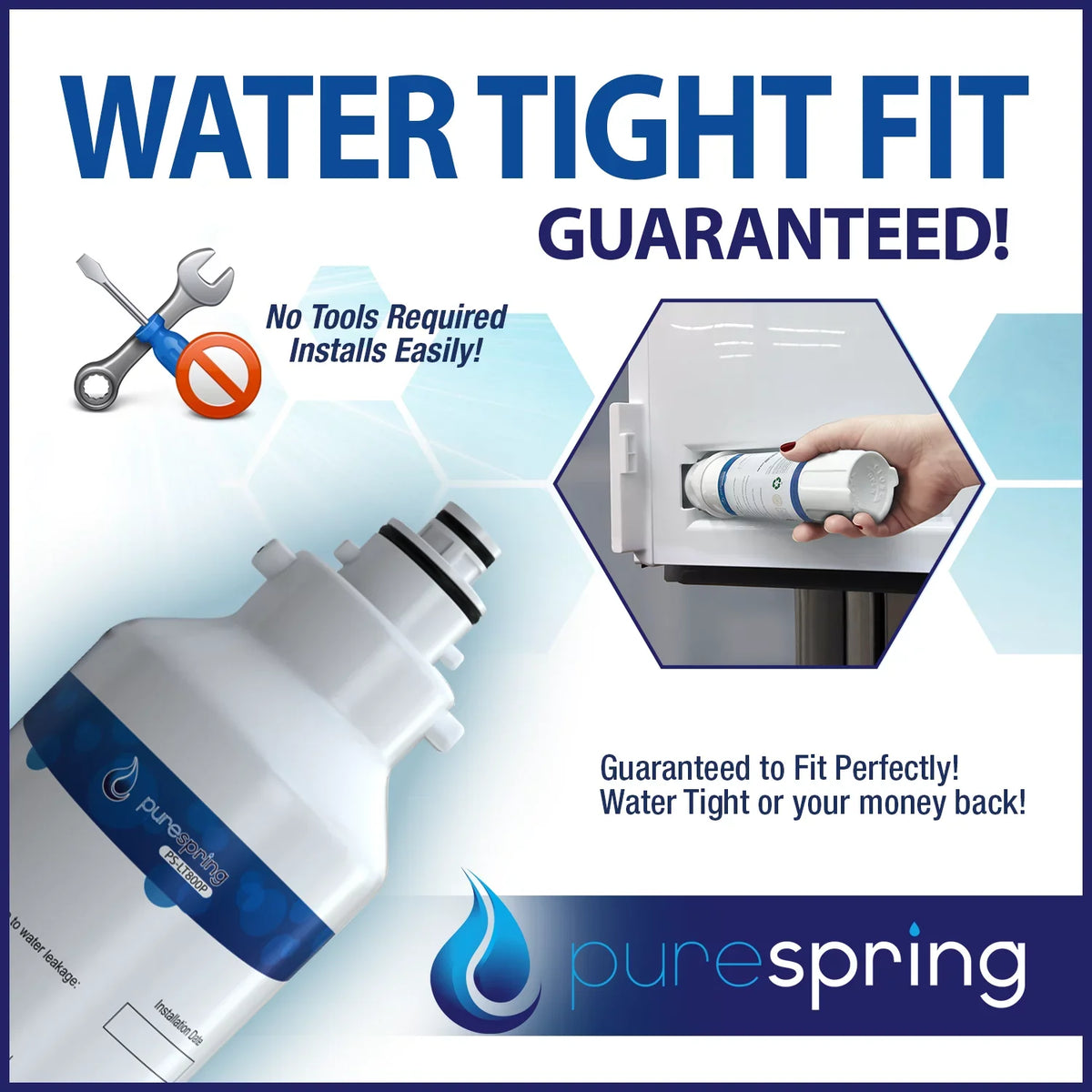 Compatible 46-9490, 9490, ADQ73613403, 469490 Kenmore with (1 Filter, 42 NSF LT800P, ADQ73613401, LT800PC, PureSpring Water LG Pack) Certified Refrigerator ADQ73613402,