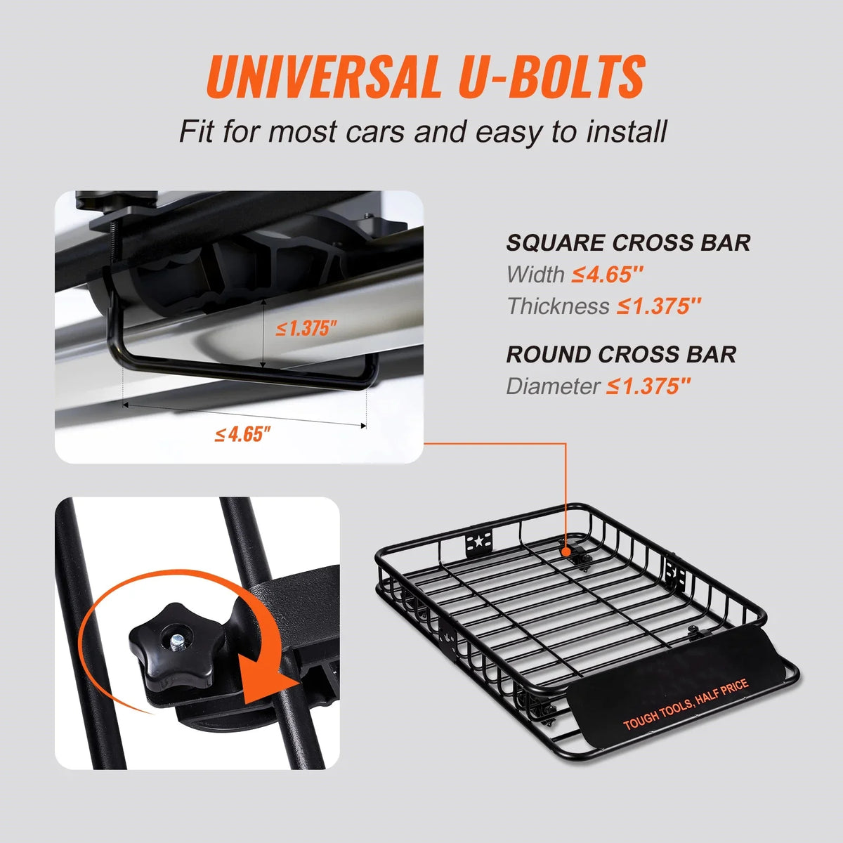 Capacity Truck Rack Car for BENTISM Holder Heavy Cargo 46"x36"x4.5" Duty LBS Basket Roof SUV 200 Top