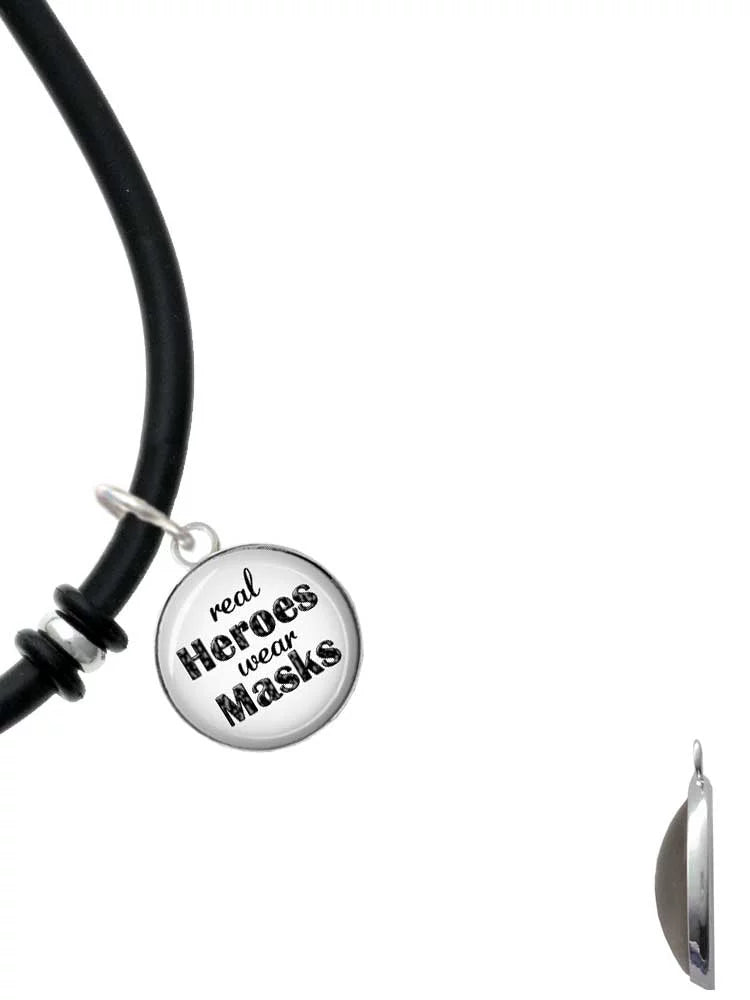 Helmet Dome Bracelet Masks Jewelry Wear Rubber Black Heroes Enamel Charm Delight Red Silvertone Firefighter Real