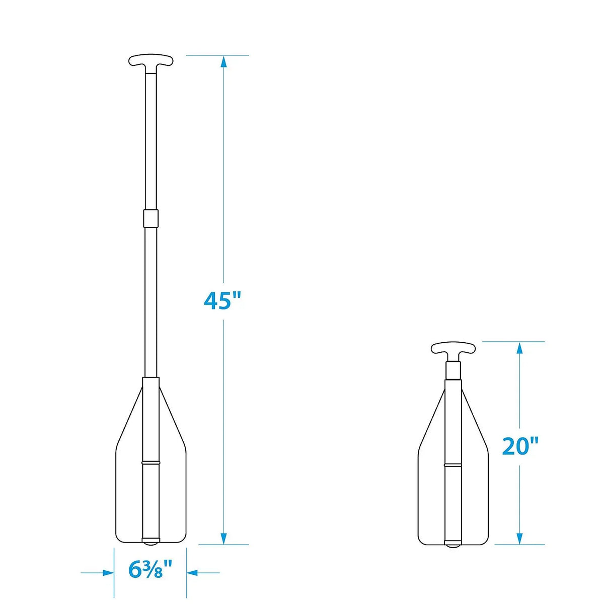 Paddle Seachoice Telescoping Orange 45" 71100 to 25"