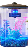 Aquarium Power Filter with LED Aqua Light and Plastic 3-Gallon Culture
