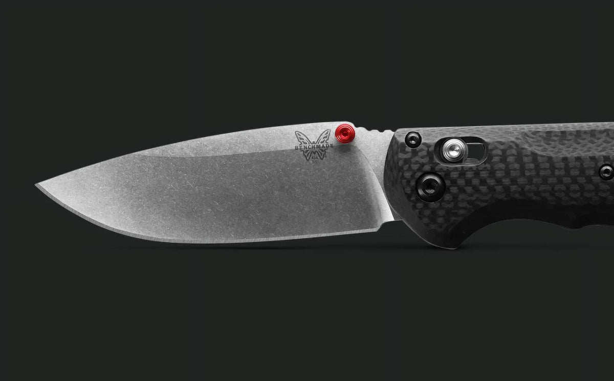 3.6" Drop-Point Folding Benchmade Fiber Stainless Knife Blade Carbon Pocket 560-03 Steel Freek