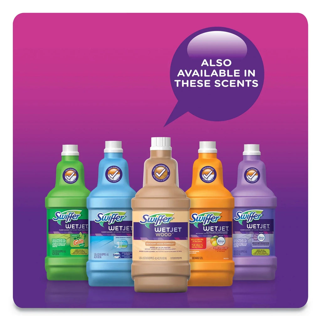 Refill Scent, with 42 Window Cleaner Open oz. Multi-Purpose Fresh 4 WetJet Pack Swiffer Floor