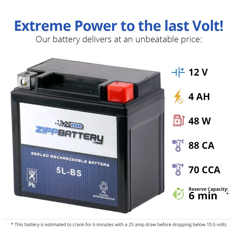 Ytx5L-Bs Racing Battery Zipp Battery 450Cc Ktm (2005-2013) for Exc Years Motorcycle