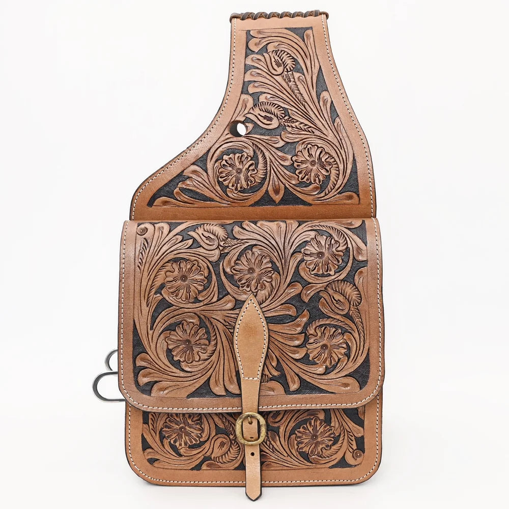 Western Bag Comfytack 44KK Heavyduty Traditional Saddle Ride Leather Horse Trail Floral
