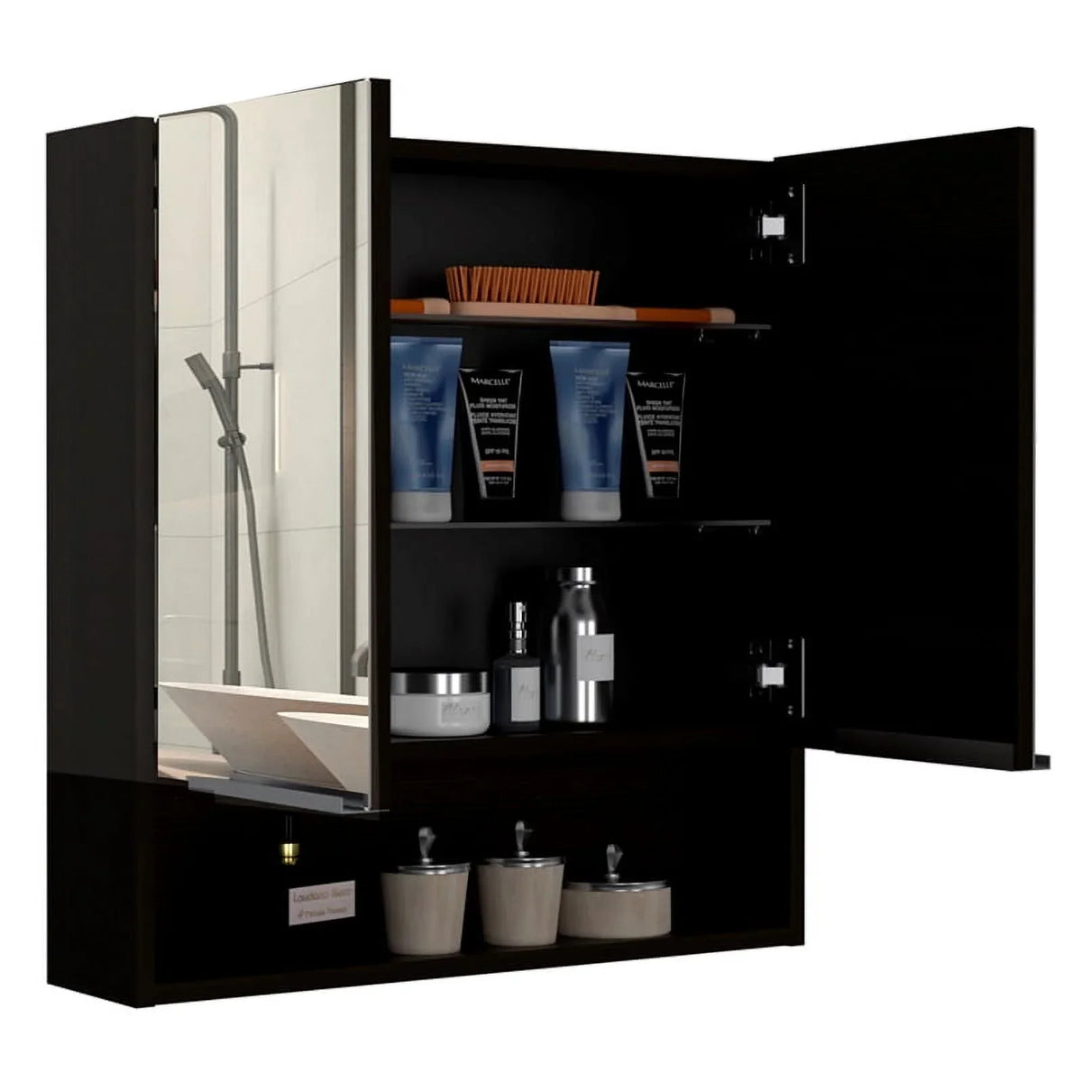Medicine Linen Cabinet & with One Set Cabinet 2-Piece Home Door Square 63"
