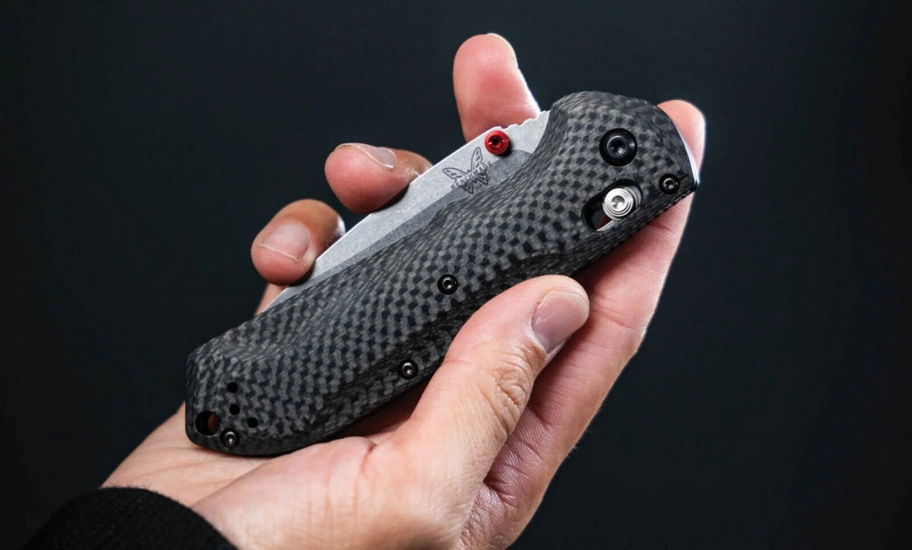 3.6" Drop-Point Folding Benchmade Fiber Stainless Knife Blade Carbon Pocket 560-03 Steel Freek