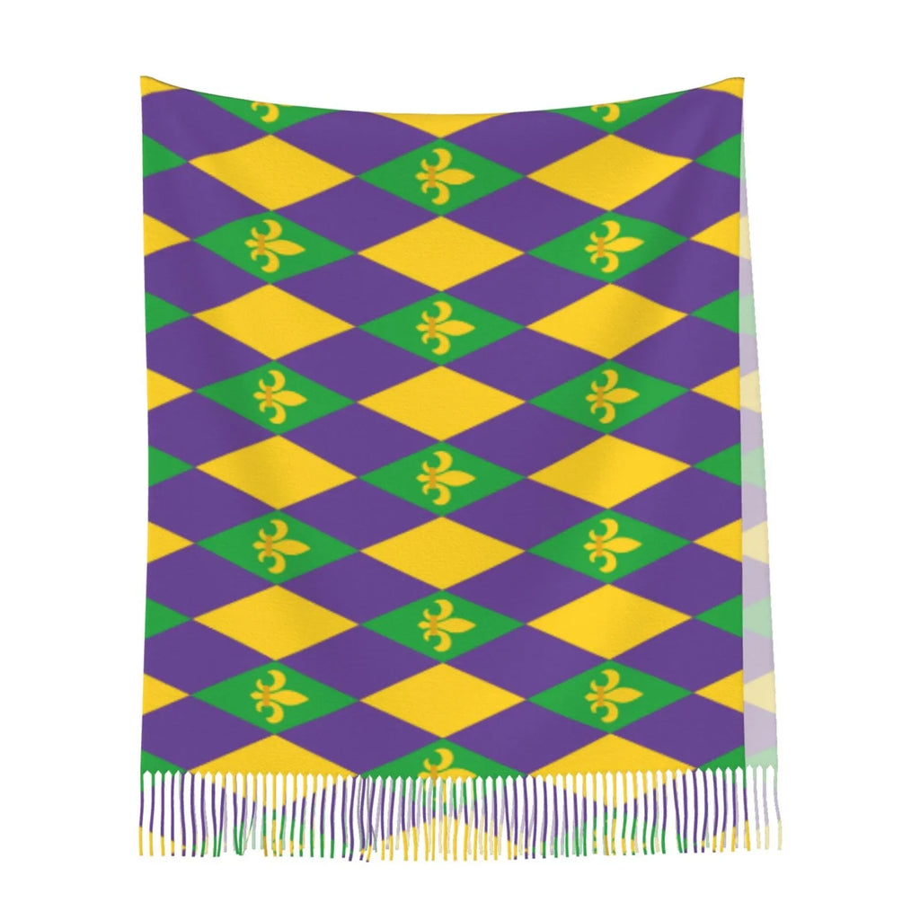 Winter Art Cashmere Elegant Gifts- Feel Scarf Scarves Large Shawl Warm Gras Bingfone Mardi Print Women Wrap Soft For