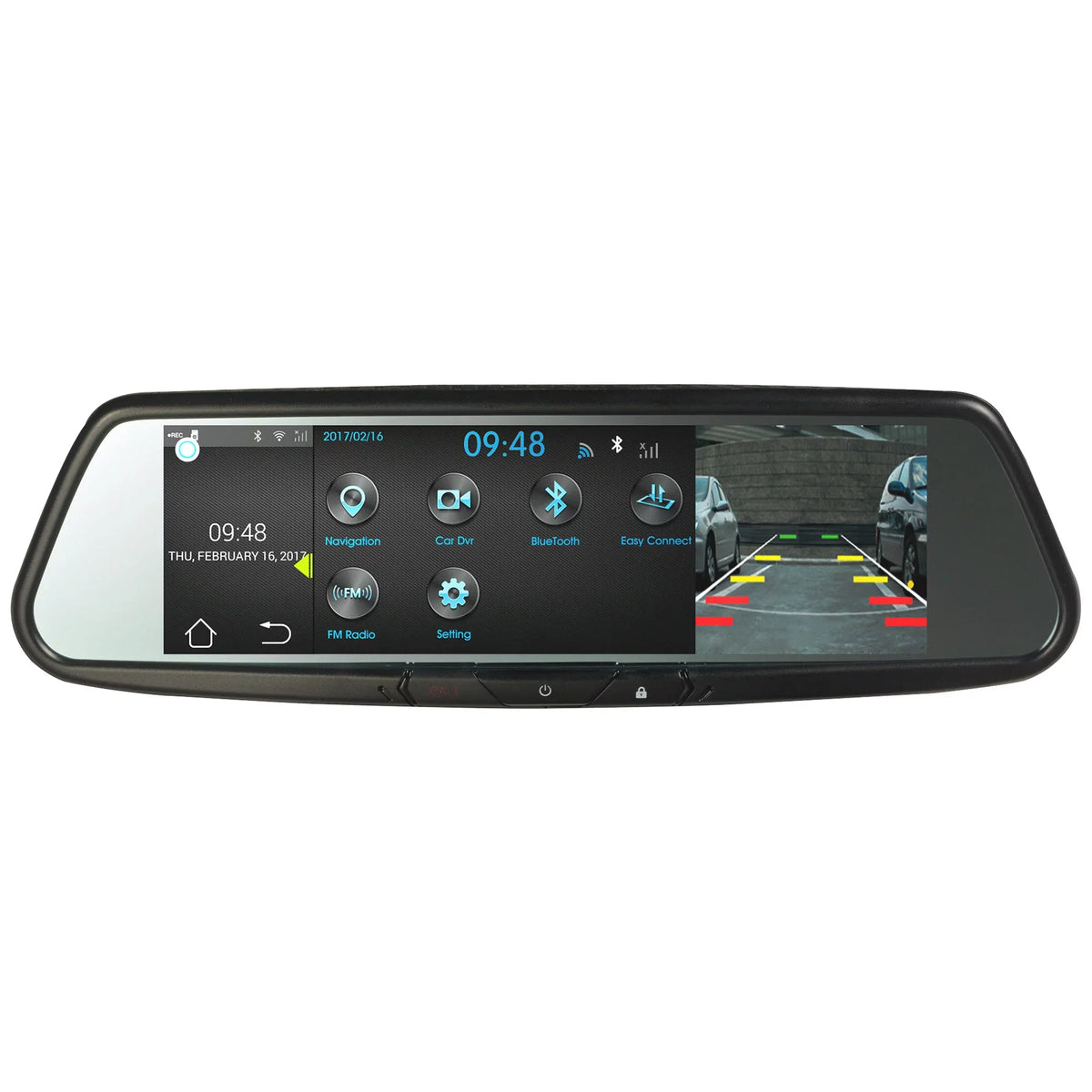 Inch with Bluetooth 7.8 RVM740SM and DVR Cam In Mirror Dash Built Smart Audiovox