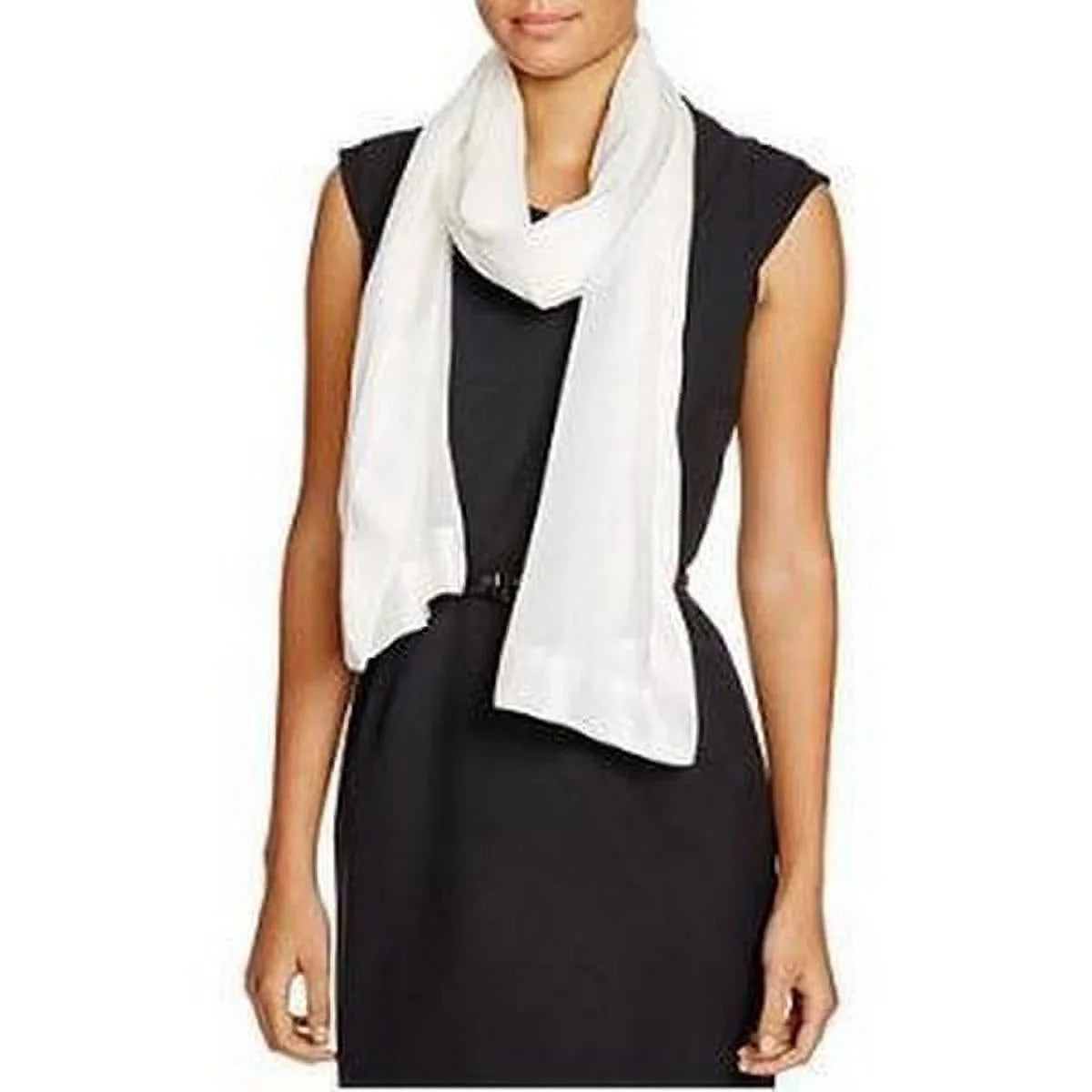 OS/White Silk Chiffon Echo colors: Various Scarf,