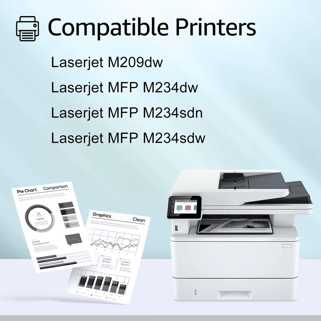 Replacement Laserjet Toner MFP M234sdw HP HP M234dw M209dw GREENCYCLE with 8 Cartridge (No Printer for W1340A 134A Black Compatible Chip) M234sdn