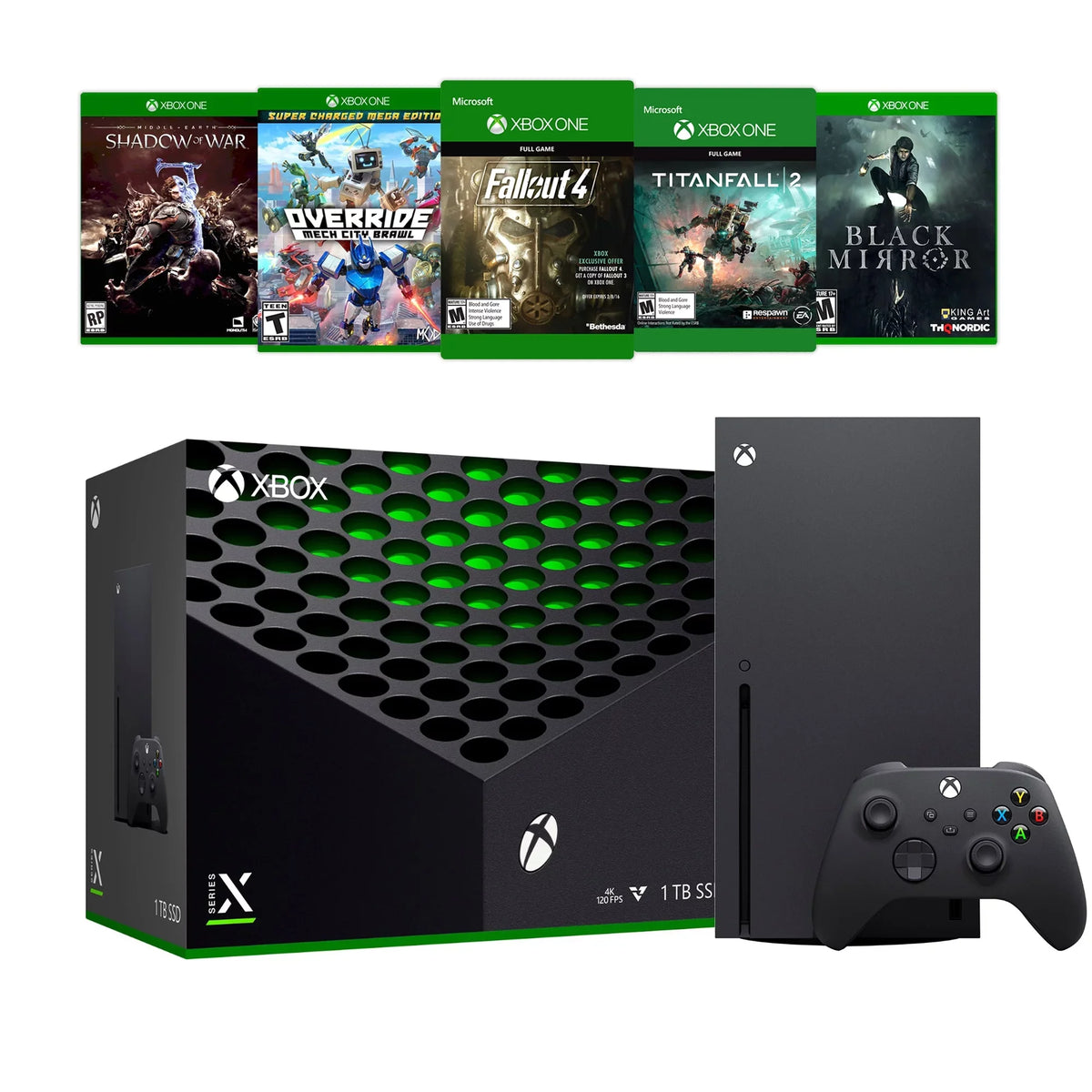 Xbox Flagship Games and with SSD Five Controller X Wireless Series Console Microsoft X Bundle 1TB Xbox - Black Deluxe