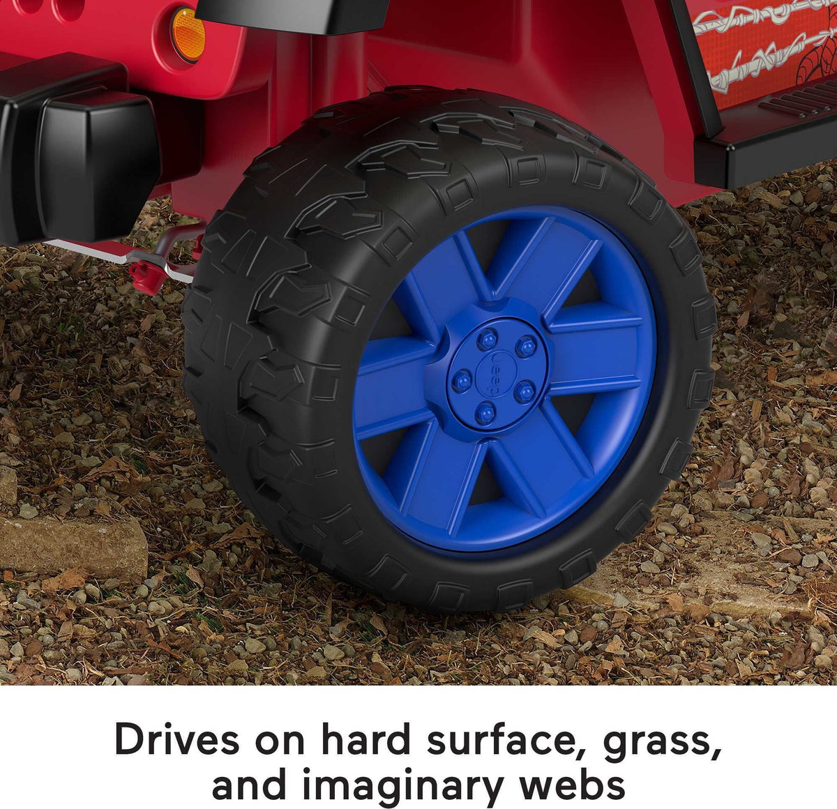 Vehicle Ages Battery-Powered Power 3-7 a Jeep Wrangler Sounds, Spider-Man 12V with Ride-On Child for Wheels