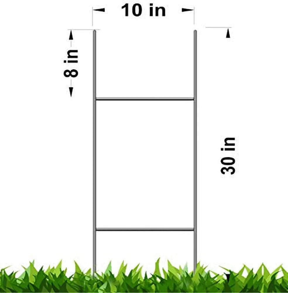 Use or Duty 50 10'' inch Stake Stake Wide, 30 x10 Pcs with Stake Signs, Double - Sign 5mm H-Frame - Heavy of 50 4mm (Pkg50StaKe30'') Wire Signs Stakes Tall Pack Corrugated 30'' Yard Metal