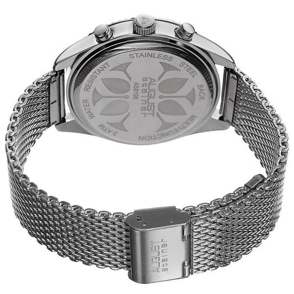 Multifunction Men's Dual Watch Time Steel Quartz Swiss Bracelet Silver-Tone Stainless