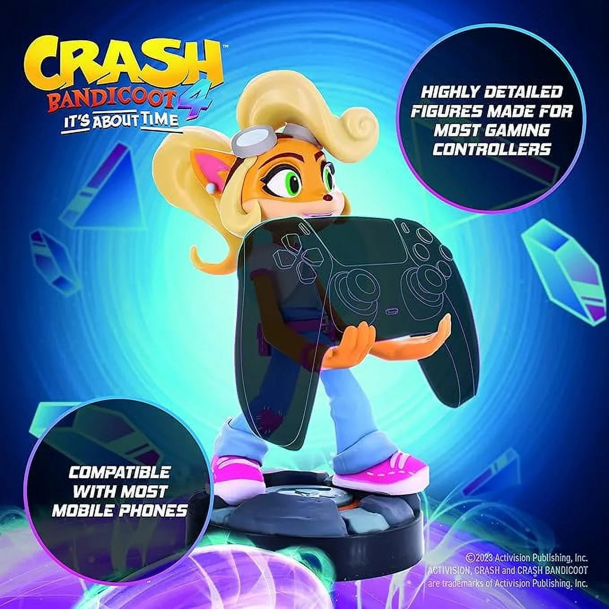 & Exquisite Stand, Phone Gaming: - Crash Mobile Cable 4: Licensed Bandicoot Original Figure Controller Coco Guys, Gaming Holder, Device