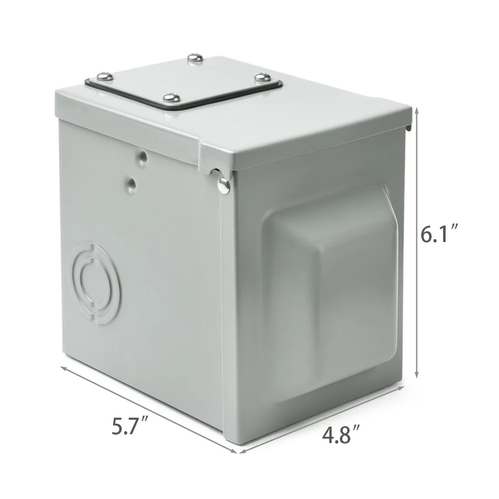 125/250V, Box for Outlet RV 14-50R Weatherproof MICTUNING Enclosed Electrical Plug, Panel NEMA RV Receptacle Power Travel Camper Box Motorhome Trailer 50 Outdoor Amp Lockable Gray Power RV