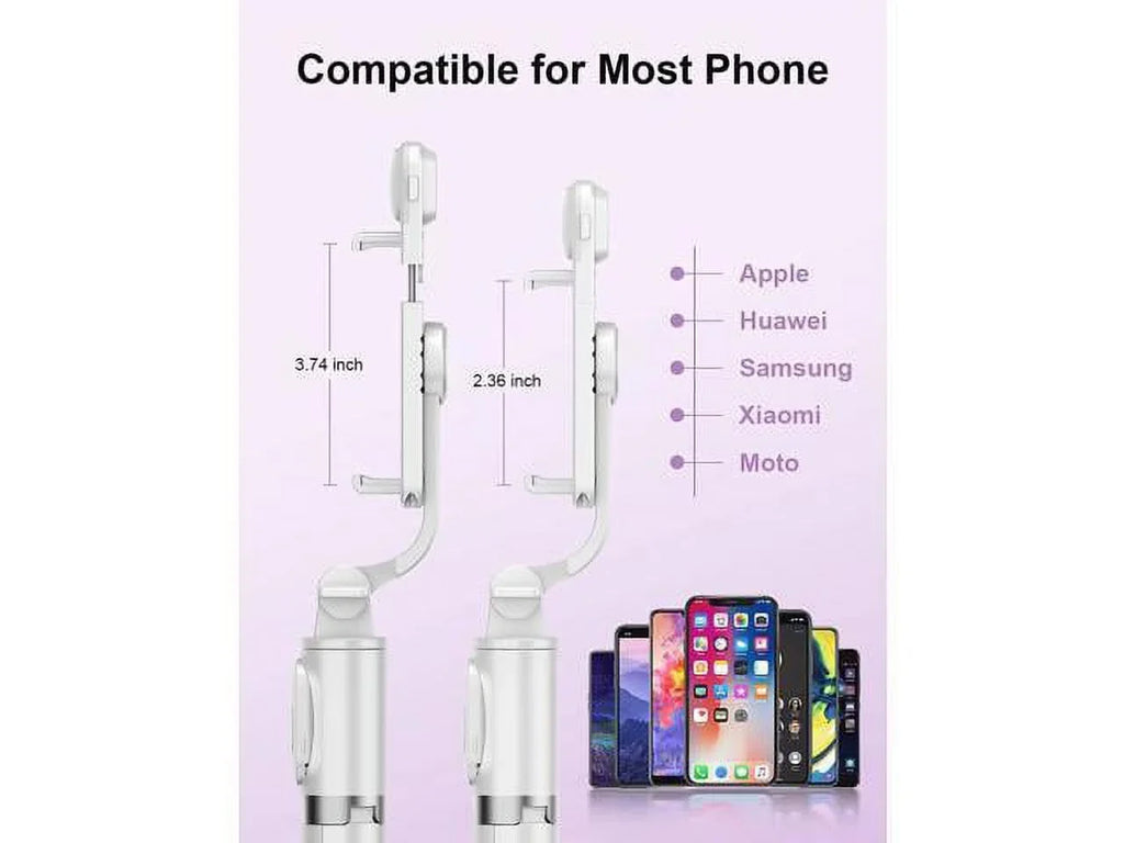 Light, Model Tripods Android with Extendable (White, Compatible Remote, with Q02s) Cell and Stick Ring Selfie LED with Tripod Remote Phone iPhone