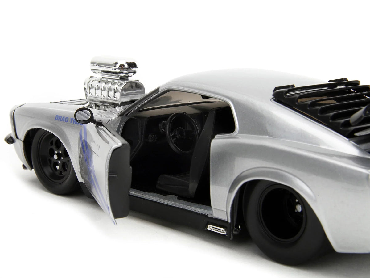 Drag Model Drag - Car Bigtime Ford 1970 Metallic Jada Highway 1/24 Boss 429 Trooper by Silver Muscle Diecast Series Mustang