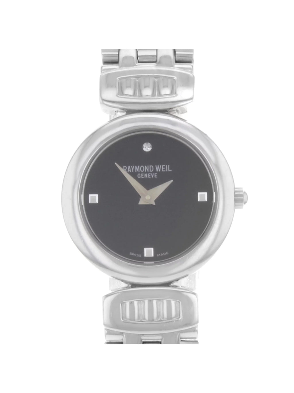 Pre-Owned 5890-ST-20082 Quartz (Good) Black Dial Weil Chorus Ladies Watch Steel Raymond