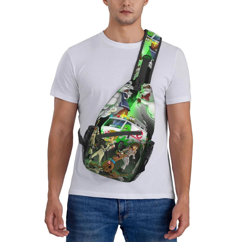 Daypack Teen Crossbody Backpack For Sling Diagonally Adults Scooby Ghostbusters Men Travel Bag Women Bags Chest