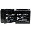 CC - 800 2-Pack UB-YTX14-BS Free, Factory Activated, GS Replacement Battery F800ST, BMW Maintenance UpStart Motorcycle 12V, Battery 12AH, 2011