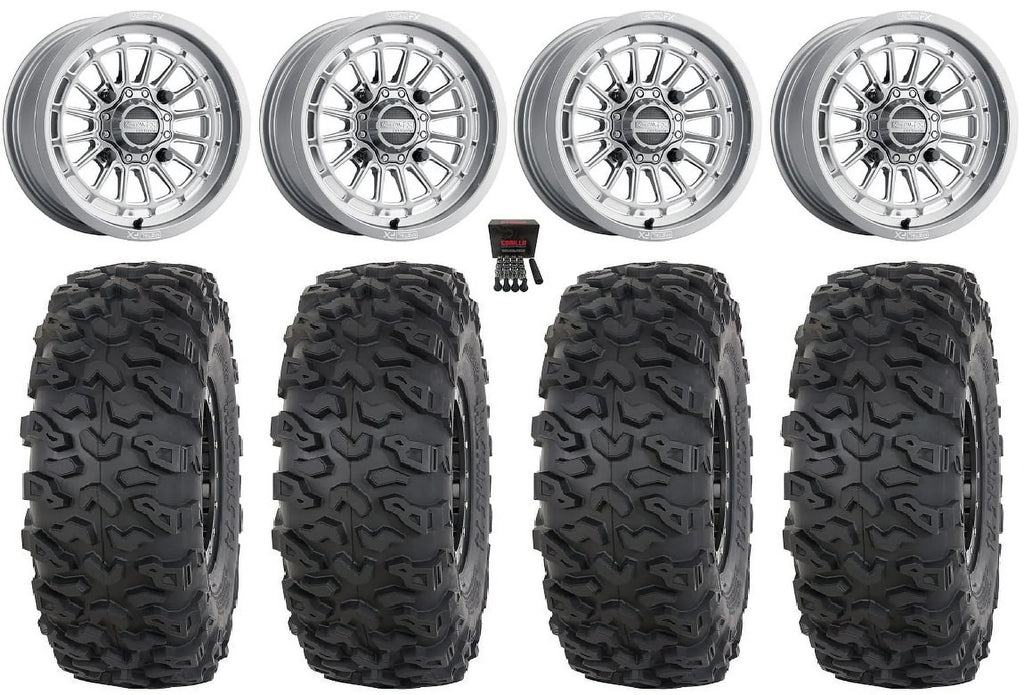 Honda Cut / T4 Roctane Tires Delta Pioneer MetalFX 1000 Gm Contrast Can-Am Maverick Wheels 15" X3 / Talon 30"