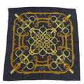 Black Spur 90 Scarf Hermes d'or Pellier Carre Eperon Pre-Owned x Yellow HERMES H.d'ORiGNY Muffler (Good) Golden