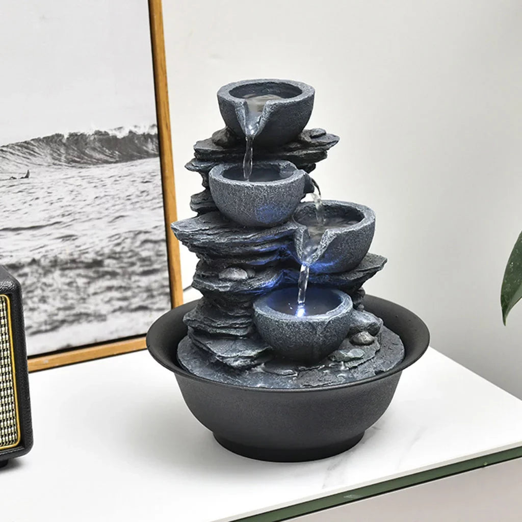 , Landscape Tabletop Waterfall Feng Shui Home Bedroom s Water Fountain Outdoor E with