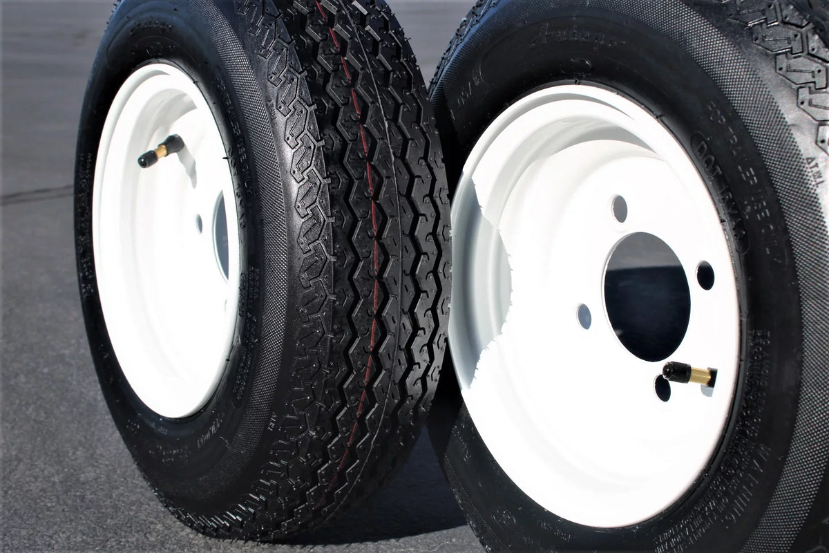 Wheel Tire Rim and Trailer 4.80-8 C 2-Pack 480-8 Load Antego Lug Tire Antego White 4 on Wheel