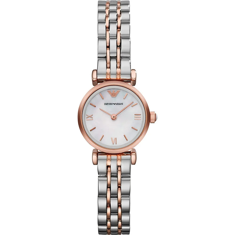 Armani Bracelet of Women's AR1764 Emporio Watch Pearl Two-Tone Mother