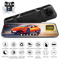 1080P HD 170°Wide Camera Cam IPS Dash Front Full 10Inch for 24H Rear, Screen Vision, 32GB Angle, Card, Parking WDR, Dash Cars, Night Free Mode