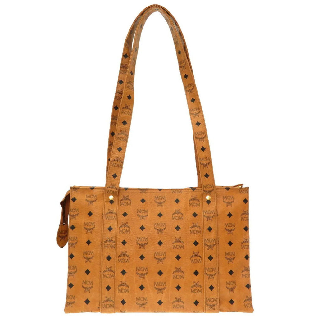 (Pre-Owned) Canvas Visetos Brown MCM Tote Bag