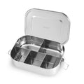 Bento Container Lunch Leak Proof 5-Compartment UPTRUST Bento Steel Food Lockable Clips Adults Box to for Stainless or Lunch 1400ML Large Kids Container, Metal Box with