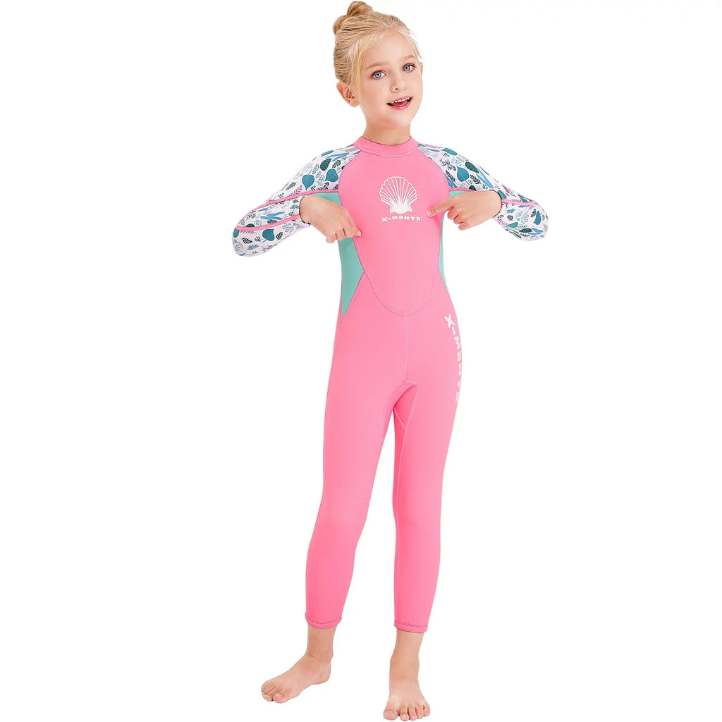 Suit Girls X-MANTA Back Dry Surf Sleeve Zipper One - with Quick Long for Diving - Wetsuit Piece Swimsuit
