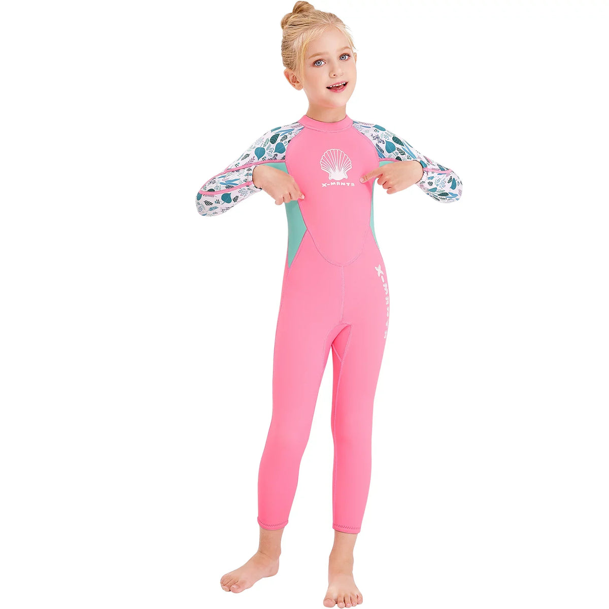 Suit Girls X-MANTA Back Dry Surf Sleeve Zipper One - with Quick Long for Diving - Wetsuit Piece Swimsuit