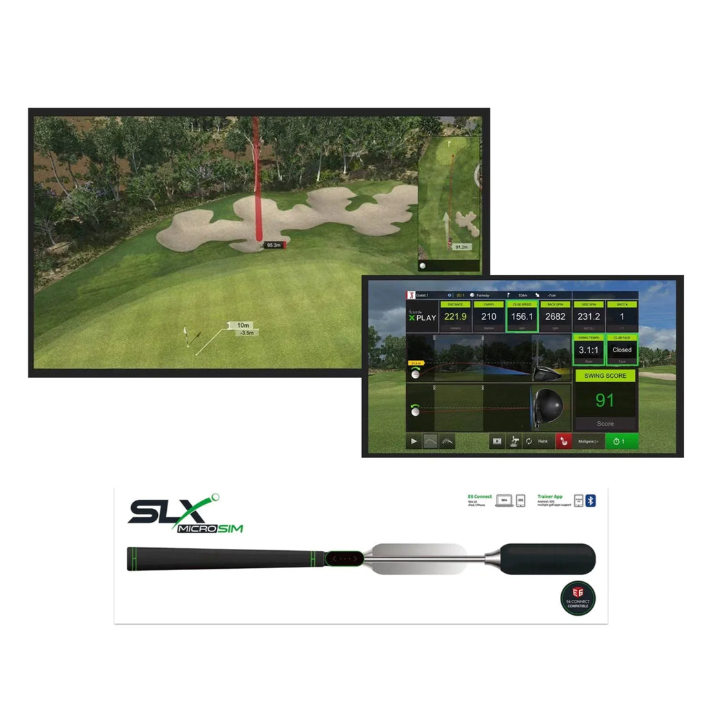 SwingLogic Connect Indoor SLX Simulator E6 with Compatibility Golf MicroSim