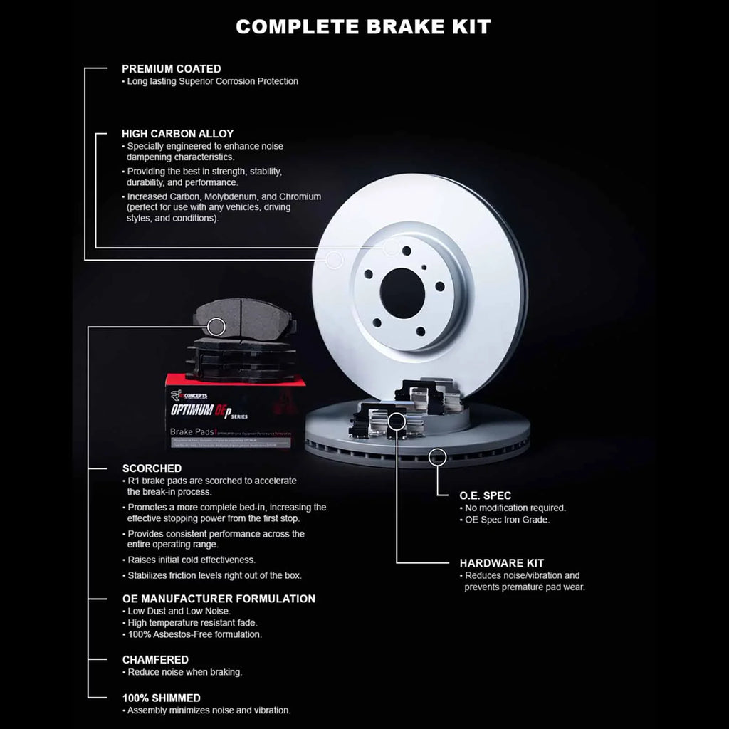 Carbon Series Oep 5000 Rotors 2004-2007 Concepts Fits R1 Wduh1 Brake LEXUS Concepts 2004-2009 HIGHLANDER, TOYOTA RX R1 76175 select: With