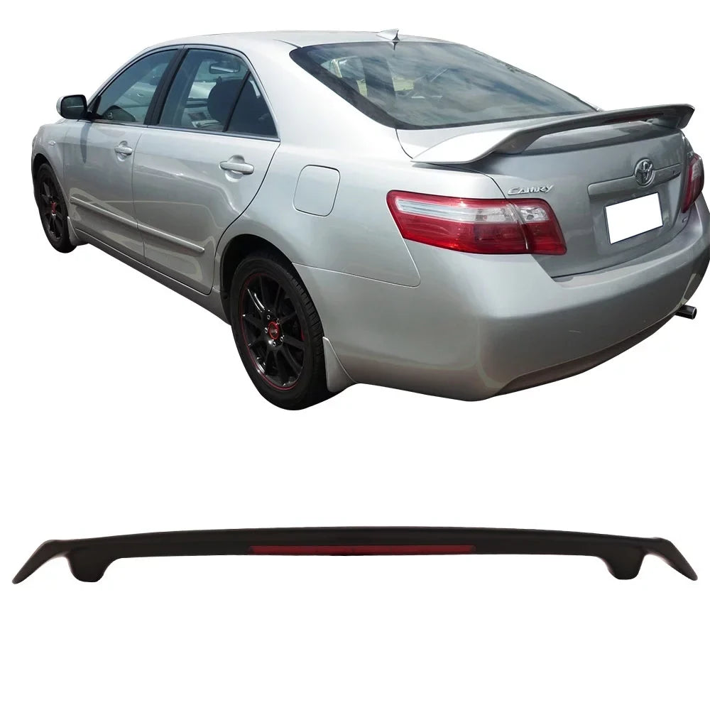 2010 Matte 2007 with 2011 Ikon Rear Camry 07-11 Trunk Black ABS Wing Plastics JDM Compatible 2008 Style 2009 Spoiler Motorsports Toyota