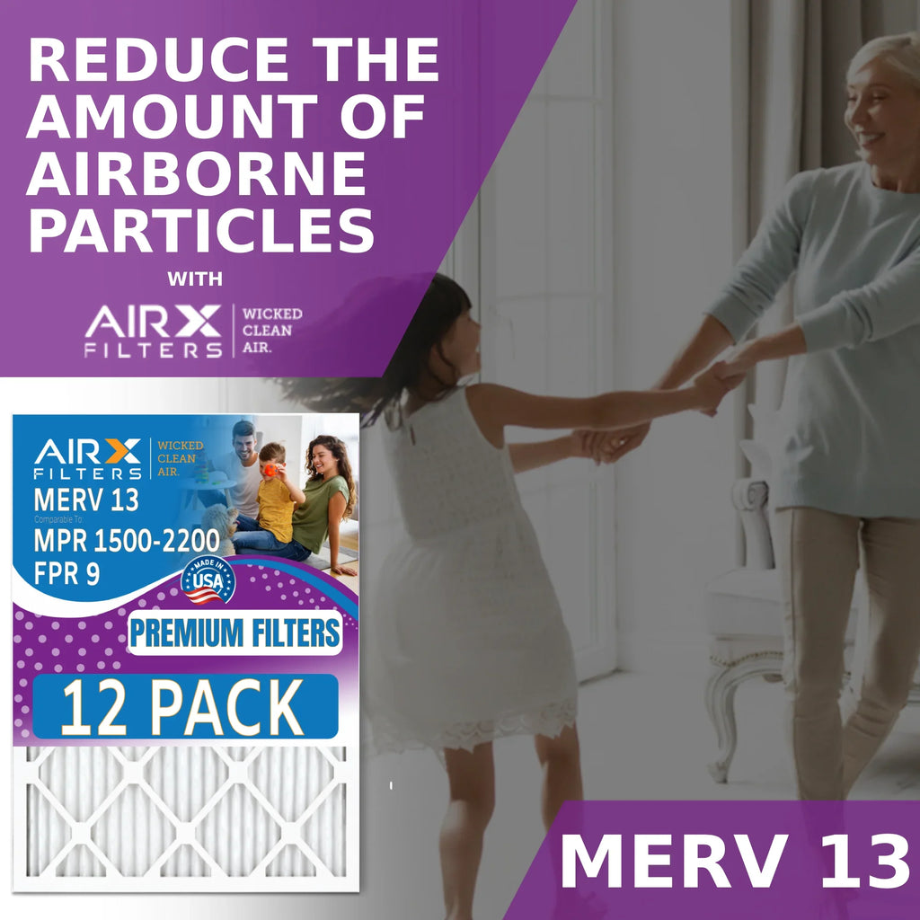 '- 1500 by Rating, WICKED CLEAN FPR FILTERS in 12 13 Comparable Filters 9 AIRX to 2200 Made Filter of Furnace Air Pack - USA MPR 14x24x1 AIR. & MERV