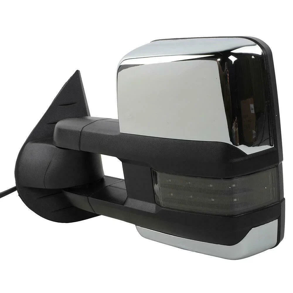 Heated Power Chevrolet Mirrors Towing For Chrome GMC Teledu LED Signal&Backup Lamp