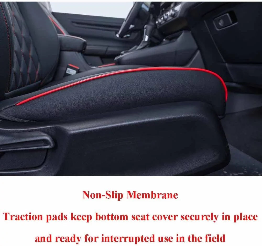 Leatherette(Black 2019 Set 2022 Custom Full HRV Car for 2021 EKR Sport,EX,EXL,Touring Honda - with Piping) HRV 2020 Fit Red Seat Covers