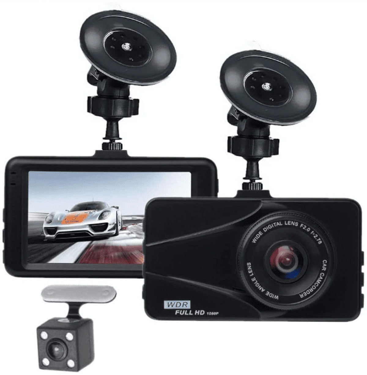 Motion G-Sensor, For Bentley Recording 3" LCD T670 Images Loop Angle, Video Wide Detection Screen Full HD 170° DVR Plus Dual WDR, Excellent Recorder Cam Travel Dash