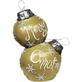 Stacked LED With 30 Alpine ZTY138M Lights Gold Christmas Ornaments In. Merry
