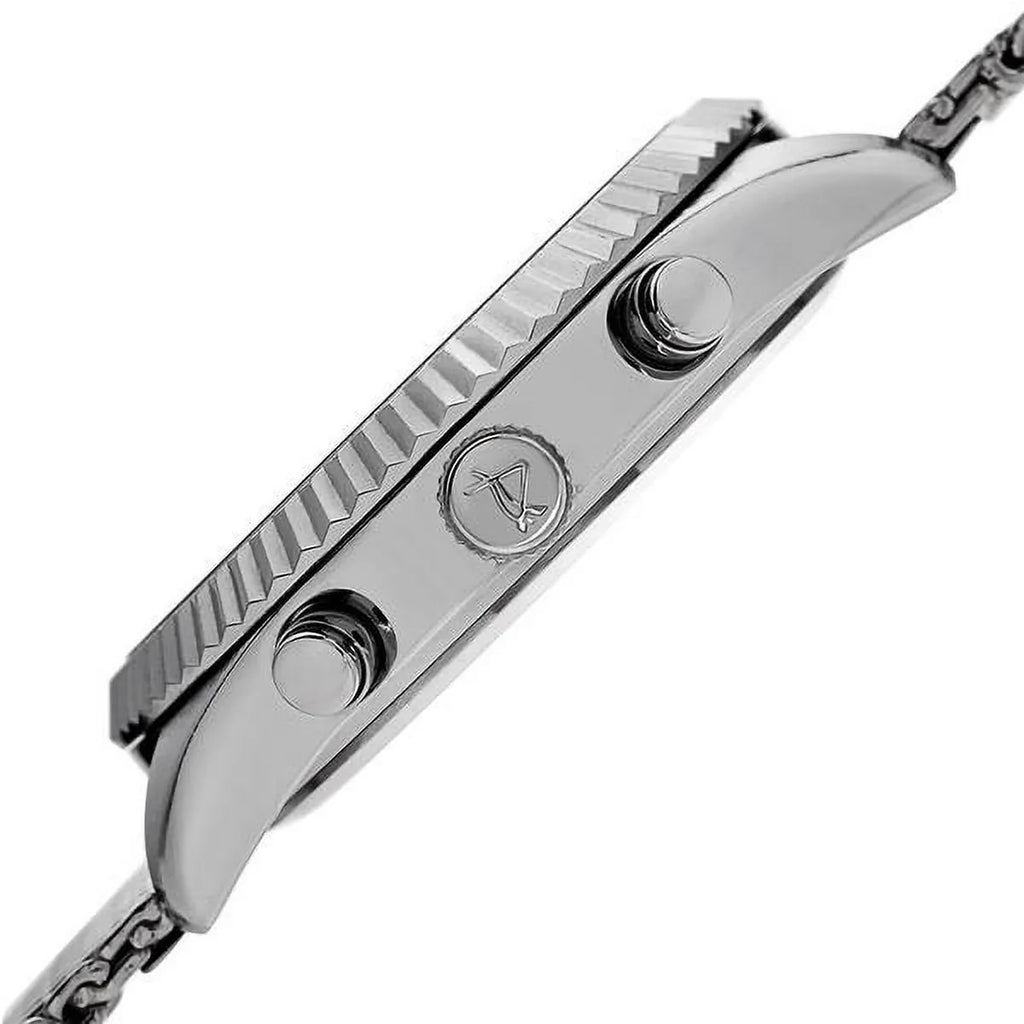 Multifunction Men's Dual Watch Time Steel Quartz Swiss Bracelet Silver-Tone Stainless